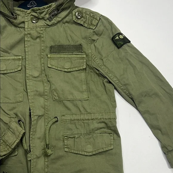 Zara Boys Aviator Olive Green Jacket - Picture 6 of 10